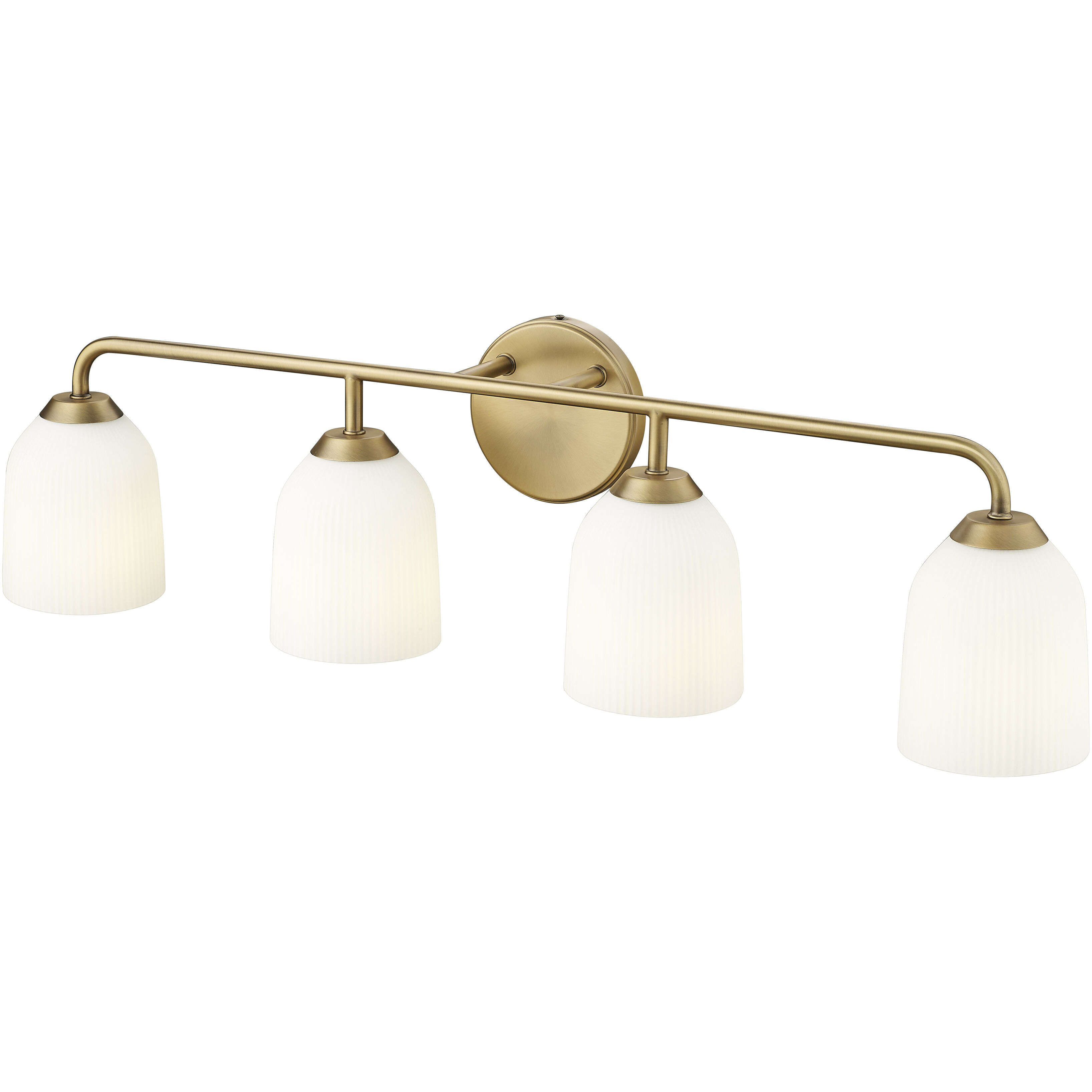 Norah 4 Light 32 inch Vintage Brass Bathroom Vanity Light Wall Light